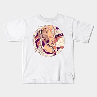 Peach Sagittarius Beauty Kids T-Shirt